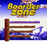 Boarder Zone title screen for GameBoy Color